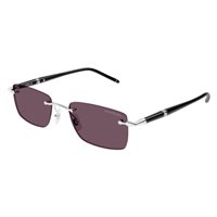 Sunglasses Montblanc Man MB0344S002-SILVER-BLACK-VIOLET54 - MB0344S002-SILVER-BLACK-VIOLET54